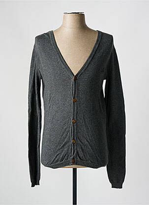 Gilet manches longues col v gris ELEVEN PARIS homme