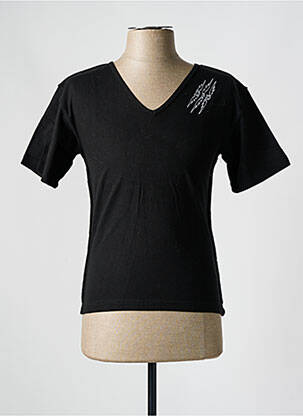 T-shirt coupe cintrée manches courtes noir CRYSTAL VINTAGE homme
