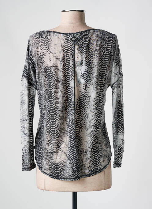 Top coupe fluide manches longues gris LE TEMPS DES CERISES femme