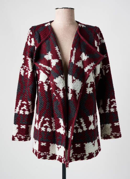 Gilet manches longues rouge LE TEMPS DES CERISES pour femme