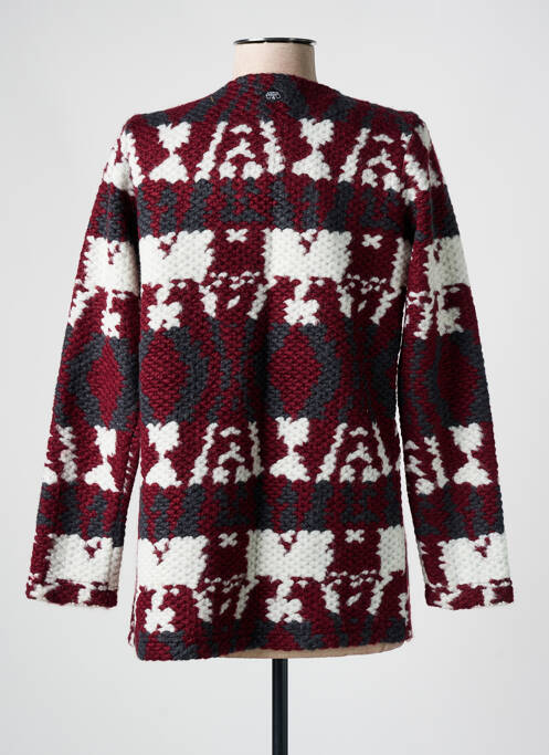 Gilet manches longues rouge LE TEMPS DES CERISES femme