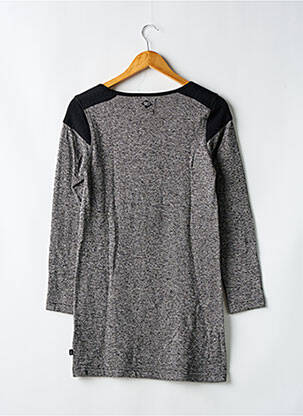 Robe pull tissage chiné manches longues gris LE TEMPS DES CERISES fille