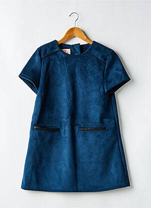 Robe mi-longue manches courtes manches courtes bleu ELEVEN PARIS fille