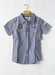 Chemise manches courtes broderie bleu JAPAN RAGS garcon