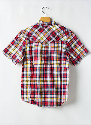 Chemise manches courtes poches rouge QUIKSILVER garçon