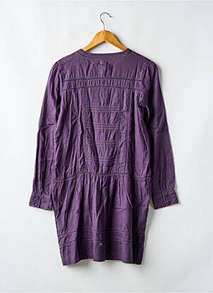 Robe mi-longue col rond manches longues violet LE TEMPS DES CERISES fille
