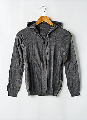 Gilet manches longues col rond gris ELEVEN PARIS garçon