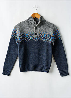 Pull stretch manches longues bleu JAPAN RAGS garçon