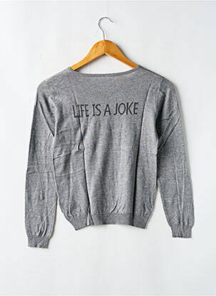 Pull stretch manches longues gris ELEVEN PARIS garçon
