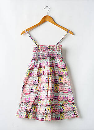 Robe mi-longue col carré fines bretelles rose ANDY WARHOL BY PEPE JEANS fille