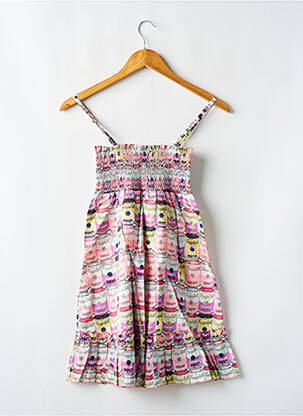 Robe mi-longue col carré fines bretelles rose ANDY WARHOL BY PEPE JEANS fille