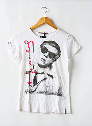 T-shirt coupe cintrée manches longues blanc ANDY WARHOL BY PEPE JEANS fille