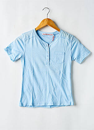 T-shirt coupe cintrée manches courtes bleu BERENICE fille