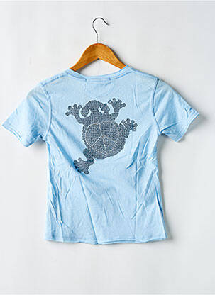 T-shirt coupe cintrée manches courtes bleu BERENICE fille