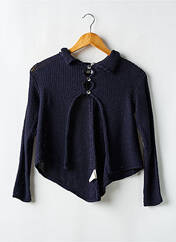 Gilet manches longues bleu LA FEE MARABOUTEE pour fille seconde vue