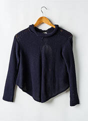 Gilet manches longues bleu LA FEE MARABOUTEE pour fille seconde vue