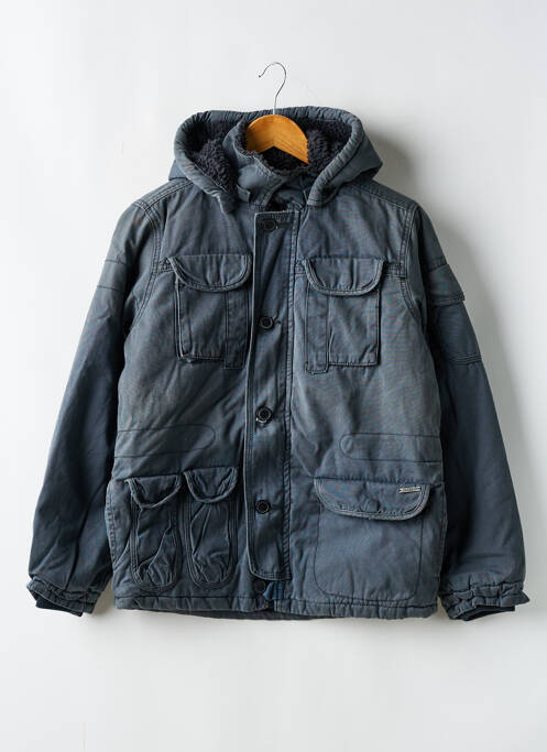 Parka poches a capuche bleu JAPAN RAGS garcon