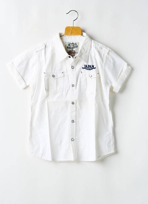 Chemise manches courtes blanc JAPAN RAGS pour garçon