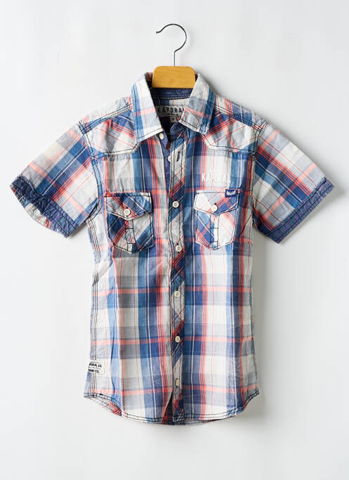 Chemise manches courtes bleu KAPORAL pour garçon