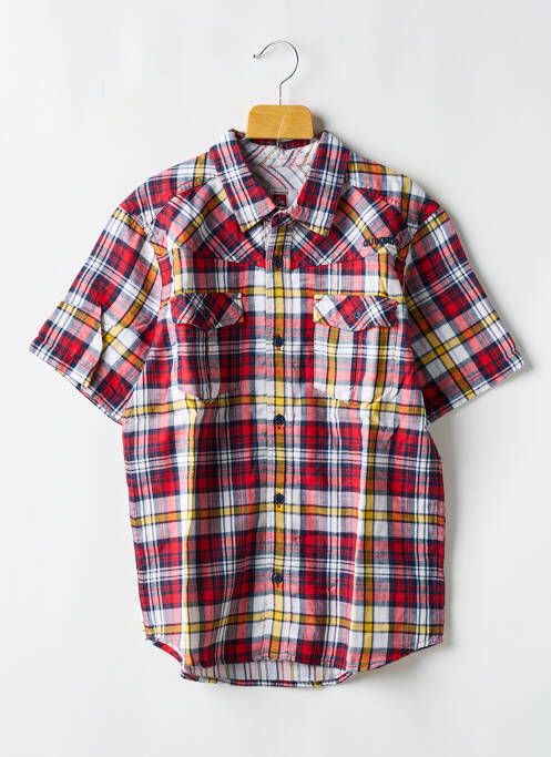 Chemise manches courtes rouge QUIKSILVER pour garçon