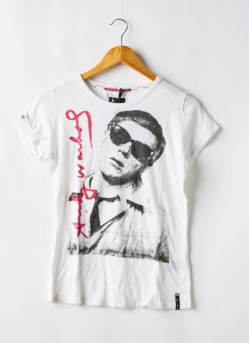 T-shirt blanc ANDY WARHOL BY PEPE JEANS pour fille