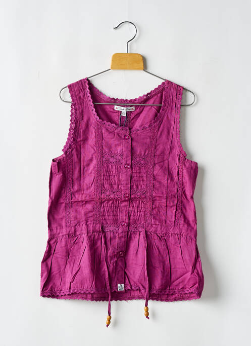Tunique sans manche violet LE TEMPS DES CERISES pour fille