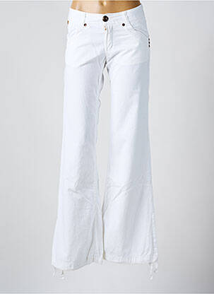 Pantalon flare taille basse taille basse blanc LOIS femme