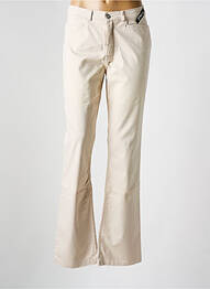 Pantalon droit fermeture zippée sous rabat boutonné taille normale beige BIG STAR femme