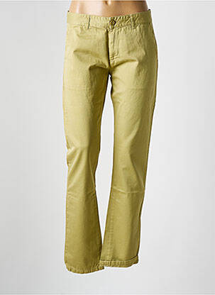 Pantalon chino taille basse taille basse vert LE TEMPS DES CERISES femme