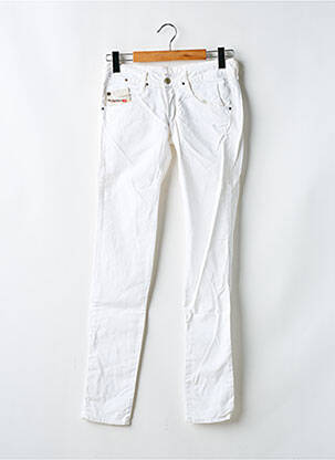 Jeans coupe slim taille basse blanc DIESEL fille