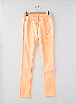 Pantalon slim fermeture zippée sous rabat boutonné orange LE TEMPS DES CERISES fille