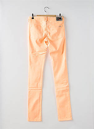 Pantalon slim fermeture zippée sous rabat boutonné orange LE TEMPS DES CERISES fille