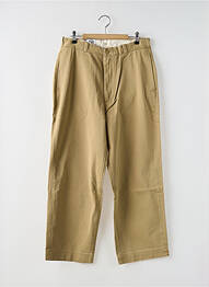 Pantalon droit fermeture zippée sous rabat boutonné beige LEVIS femme
