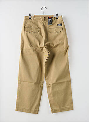Pantalon droit fermeture zippée sous rabat boutonné beige LEVIS femme