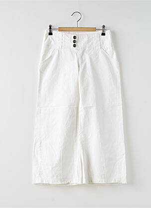 Pantacourt coupe droite blanc OXBOW femme