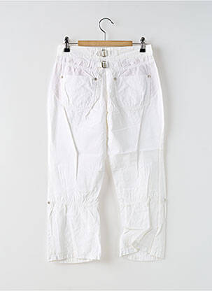Pantacourt coupe droite blanc FREEMAN T.PORTER femme