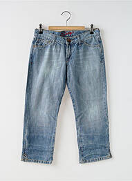 Pantacourt slim bleu RWD femme