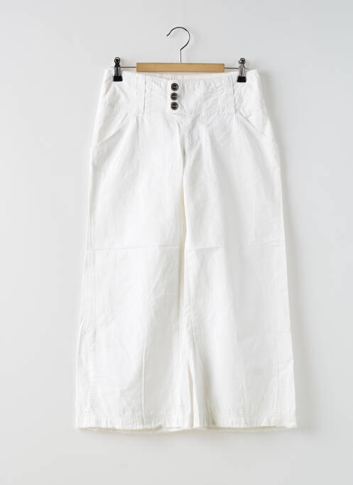 Pantacourt coupe droite blanc OXBOW femme