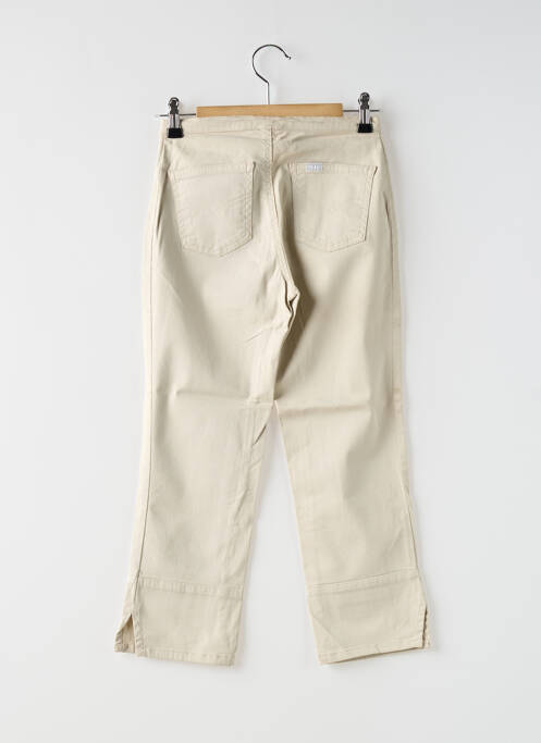 Pantacourt coupe droite beige LOIS femme