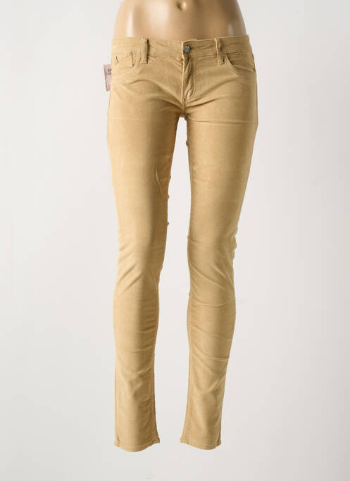 Pantalon slim beige LE TEMPS DES CERISES pour femme