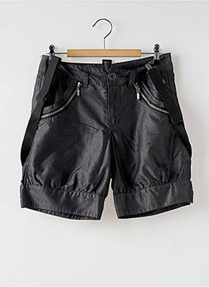 Short fermeture zippée sous rabat boutonné gris DDP femme
