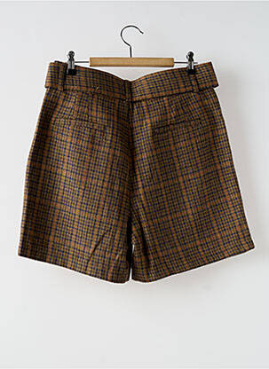 Short fermeture zippée sous rabat avec crochet marron LILI SIDONIO femme