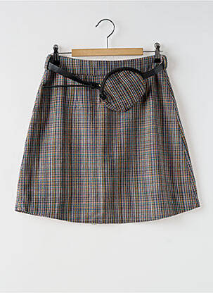 Jupe courte coupe droite bleu LILI SIDONIO femme