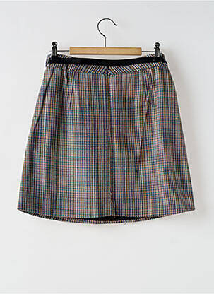 Jupe courte coupe droite bleu LILI SIDONIO femme