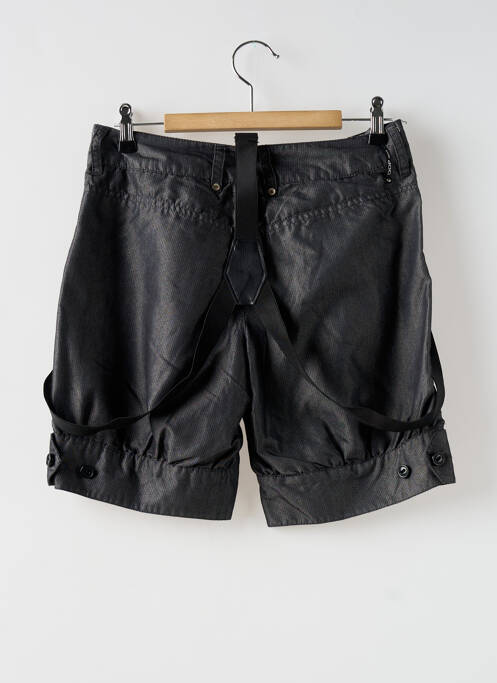 Short fermeture zippée sous rabat boutonné gris DDP femme