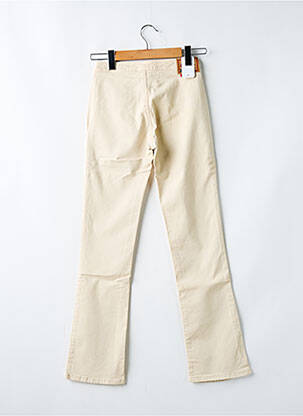 Pantalon droit fermeture zippée sous rabat boutonné beige CIMARRON fille