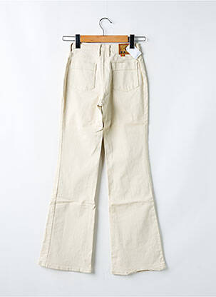 Pantalon droit fermeture zippée sous rabat boutonné beige CIMARRON fille