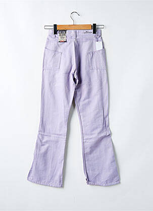Pantalon droit fermeture zippée sous rabat boutonné violet BIG STAR fille
