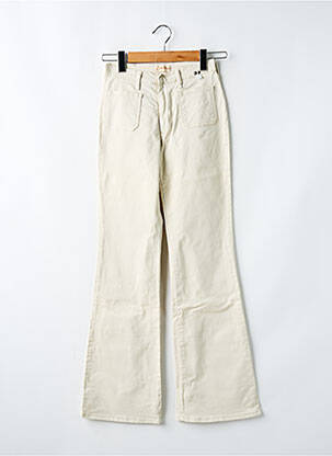 Pantalon droit fermeture zippée sous rabat boutonné beige CIMARRON fille