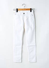 Pantalon slim tissage popeline taille ajustable blanc RWD fille